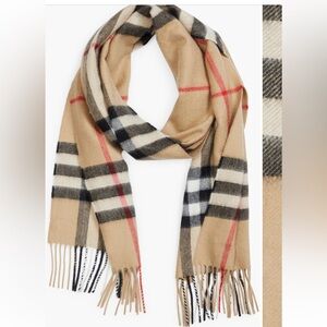 100% Authentic Burberry Check Cashmere Scarf